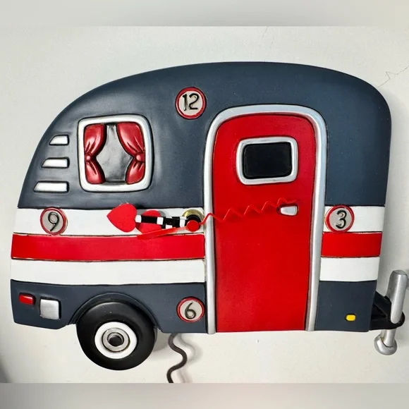 Allen Designs Camper Life Resin Pendulum Wall Clock Decor 10.75 X 10.5 X 2 inch - Picture 2 of 7